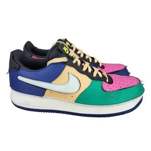 Nike Air Force 1 Sneakers Mens 9 Black Colorblock Low Top Shoes DB2576-001